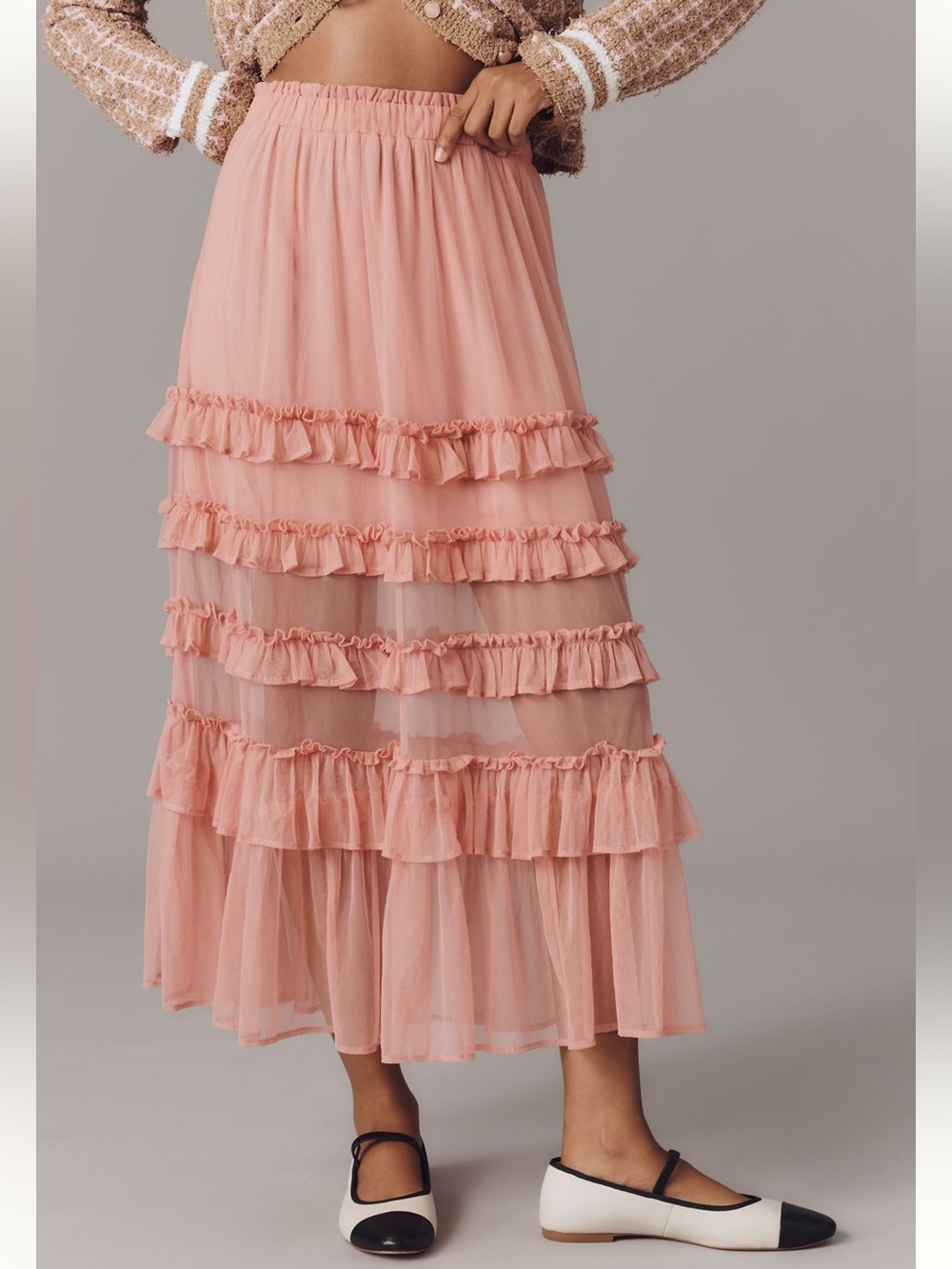 Maeve Blush Tiered Ruffle Skirt NWT 💕💕💕